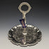 British Vintage Silver Plate & Glass Drink Server Set Queen Anne
